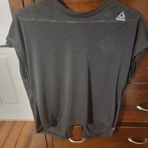 NWT Reebok Split Back Black Shirt, Large
